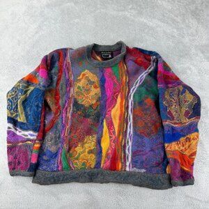 Vintage Coogi Australia Wool Knit Sweater Multicolor Women's Size Medium Biggie